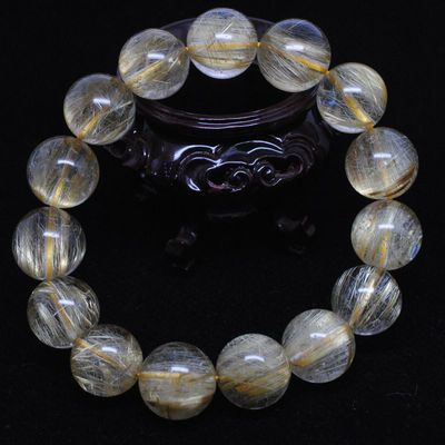 純天然金發順發水晶圓珠手鏈 東海縣盛飾珠寶產品介紹