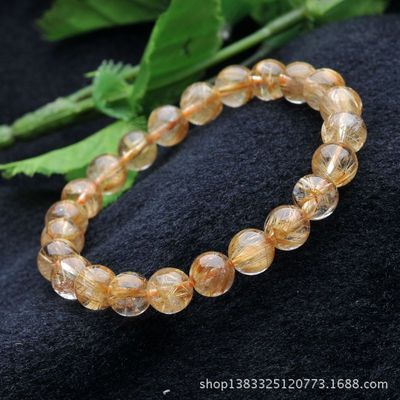 璀璨能量，財富之選 解析純天然精品8mm巴西鈦晶金鈦晶圓珠手鏈